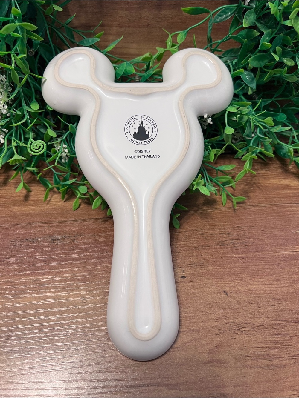 DISNEY PARKS MICKEY MOUSE CERAMIC EARS SPOON REST BLUE/WHITE "CHEF MICKEY” - Picture 2 of 8